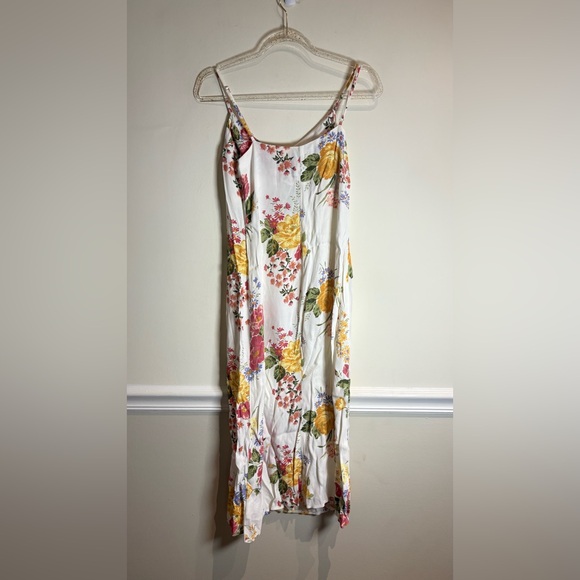 Reformation Boston Midi Dress in Bouquet White Pink Floral Size 0 - Picture 5 of 9